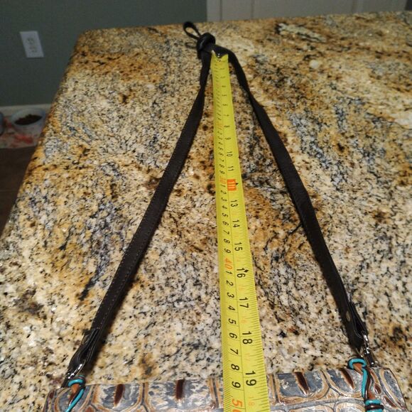 Lonestead Range Genuine Embossed Leather Cowhide Western Crossbody Bag Purse - Picture 15 of 16